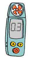 Digitales Anemometer zur Messung von Luftströmungen