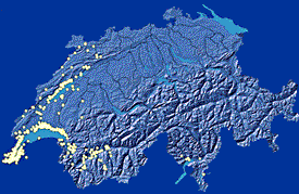 Karte der Schweiz