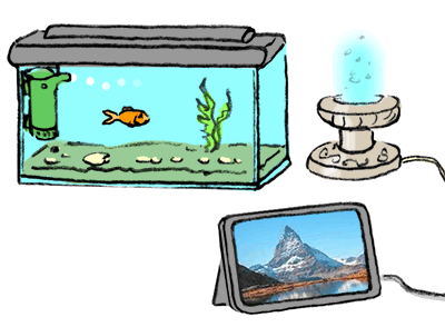 Aquarium, digitaler Fotorahmen...