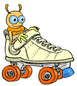 Das Glühwürmchen mit Inline-Skates