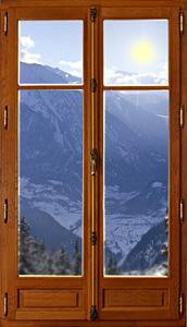 Eine nach Süden ausgerichtete Fenster