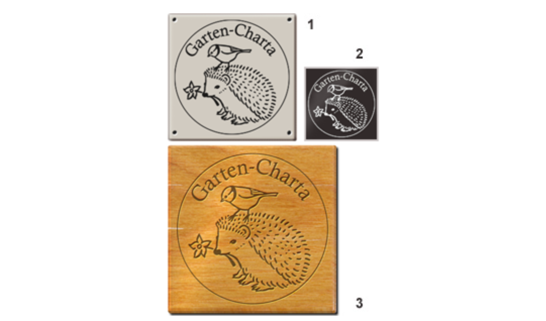 Logo und Embleme der Garten Charta