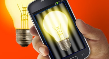 Licht-Flicker: mit einem Smartphone kann man das Flackern (oder auch Flimmern) von Glühbirnen und Lampen feststellen