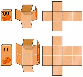 Verpackungen im Vergleich: Tetra Pak Orangensaft 0,5 Liter vs 1 Liter